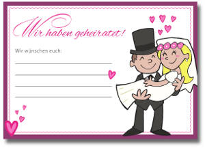 Ballonflugkarten verliebt, verlobt, verheiratet