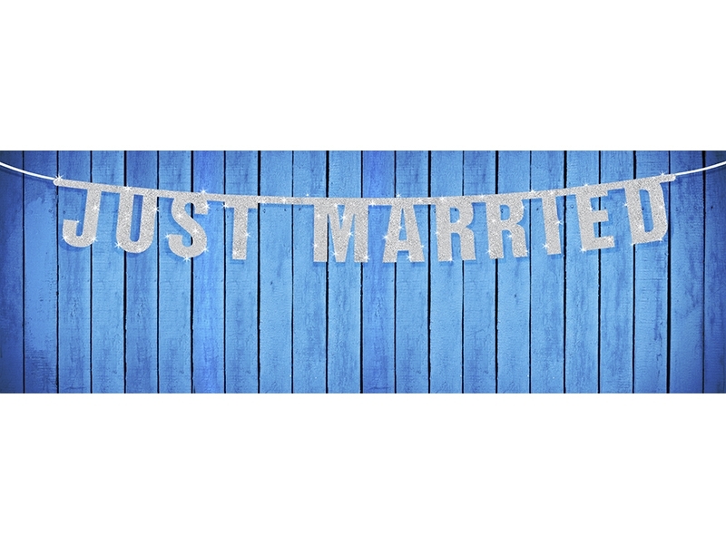 Banner Just Married - glänzend