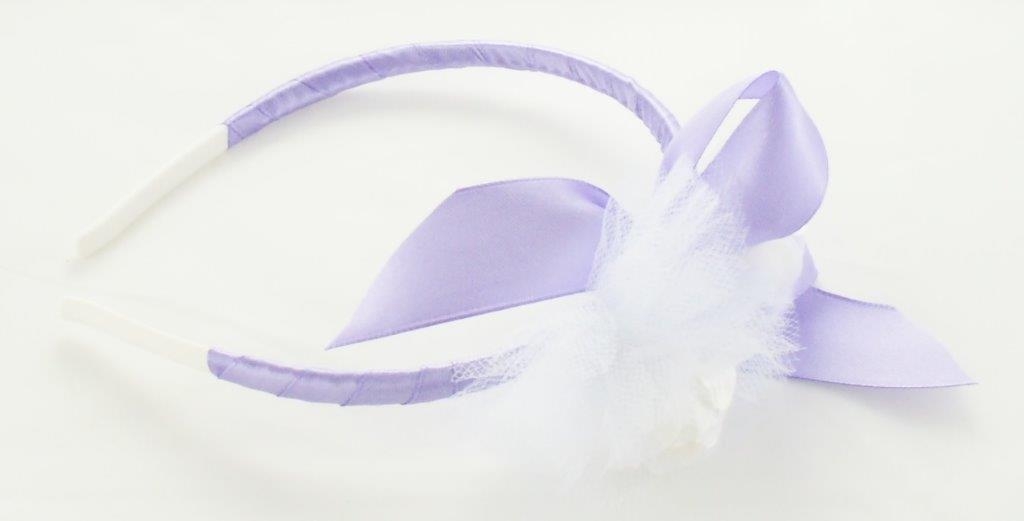 Blumenmädchen-Haarreifen Flieder