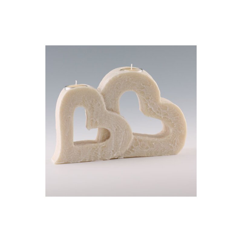 Doppelherzkerze groß