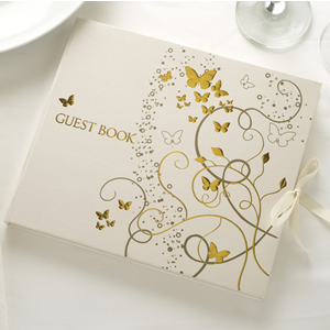 Gästebuch Schmetterling Gold