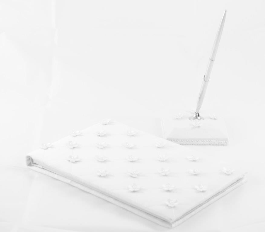 Gästebuch Blumen und Perlen