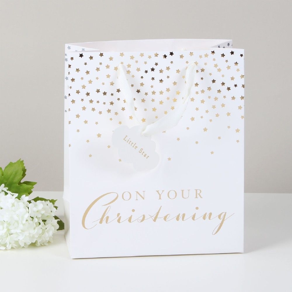 Geschenksackerl Taufe Gold