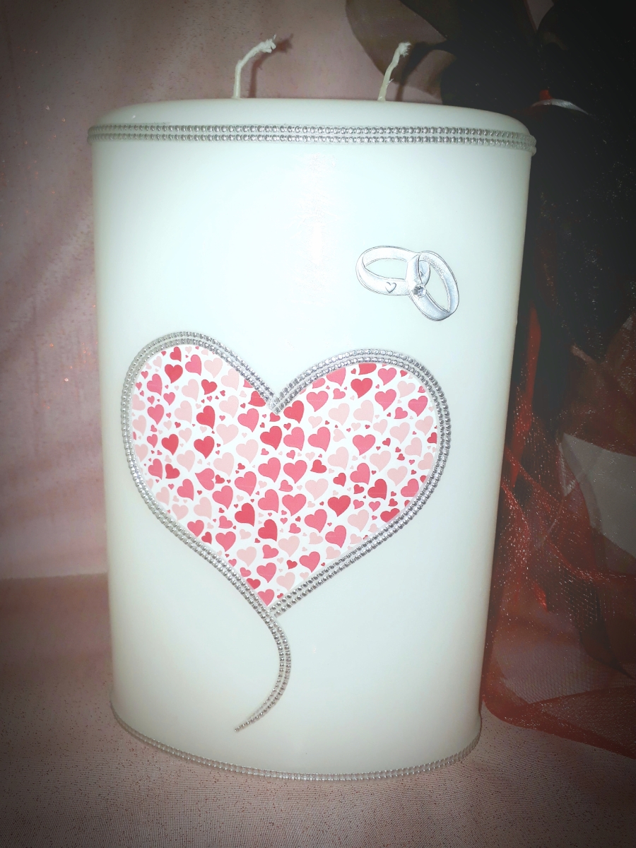 Hochzeitskerze Herzchen