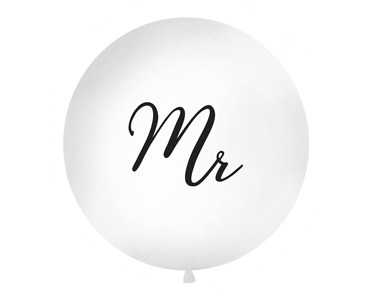 Jumbo-Ballon Mr. Schwarze Schrift