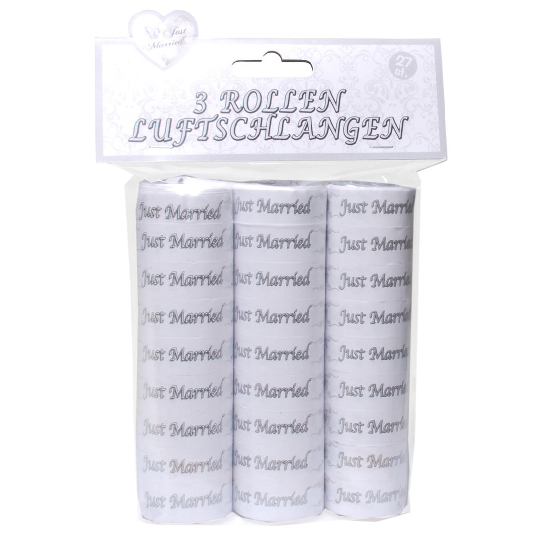 Luftschlangen Just Married