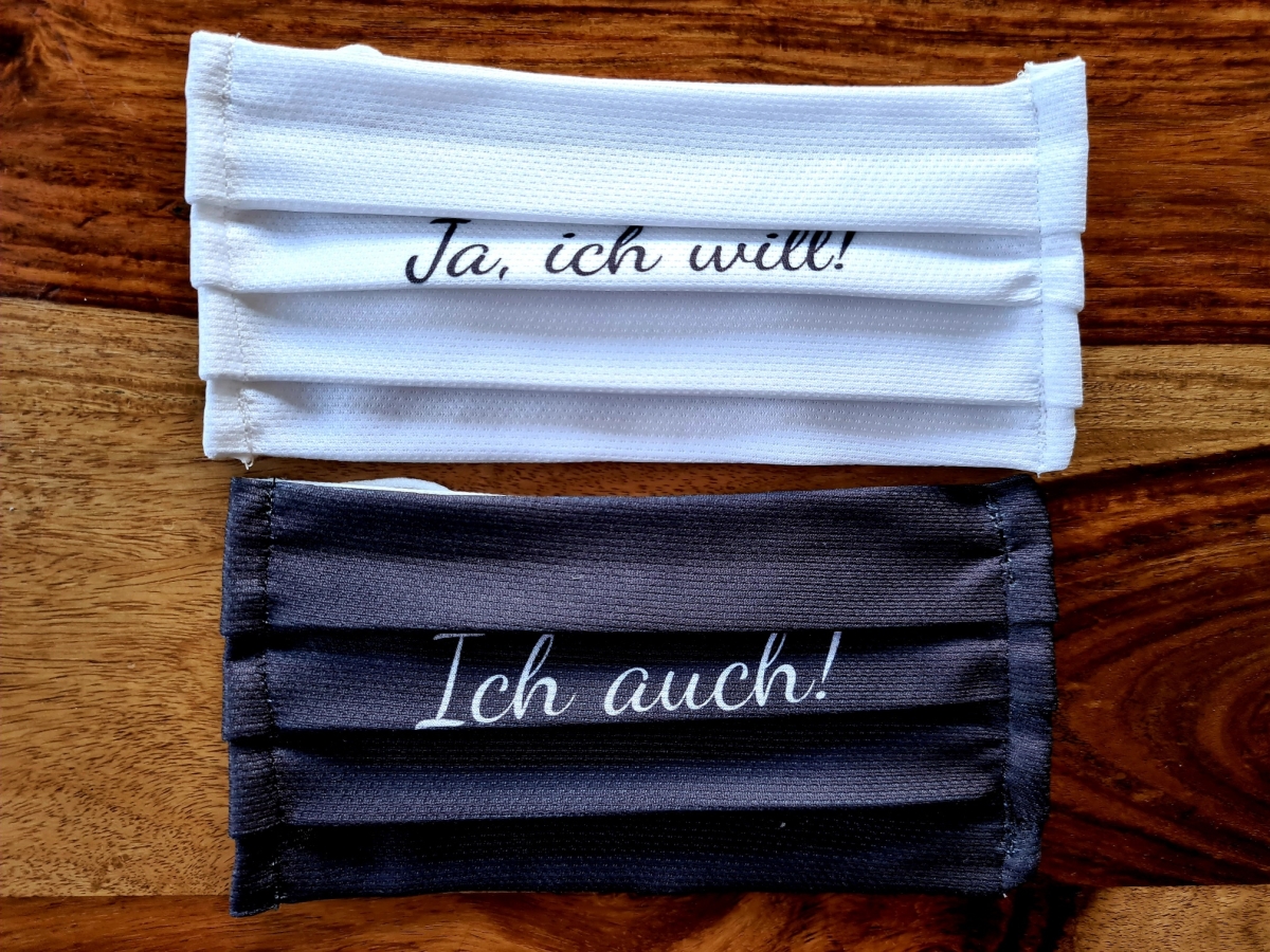Mund-Nasen-Schutz Gesichtsmasken Ja, ich will!