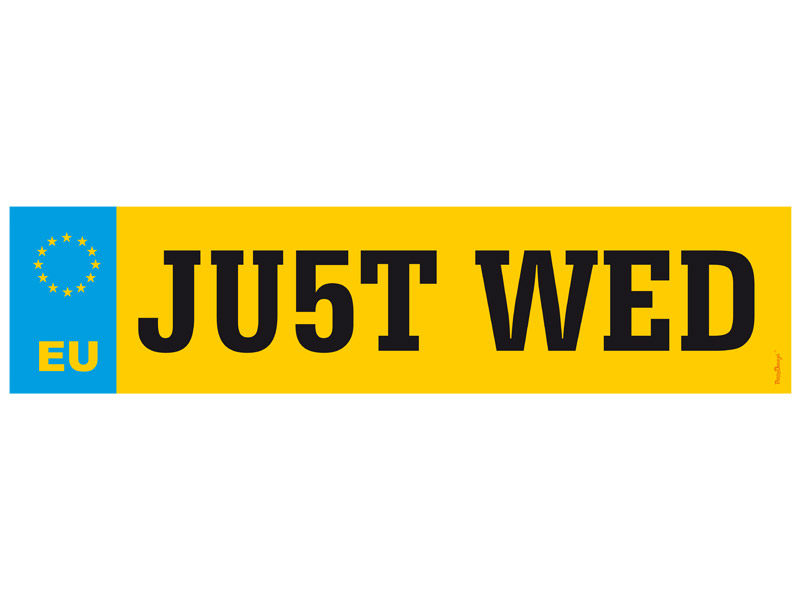 Nummernschild Just Wed
