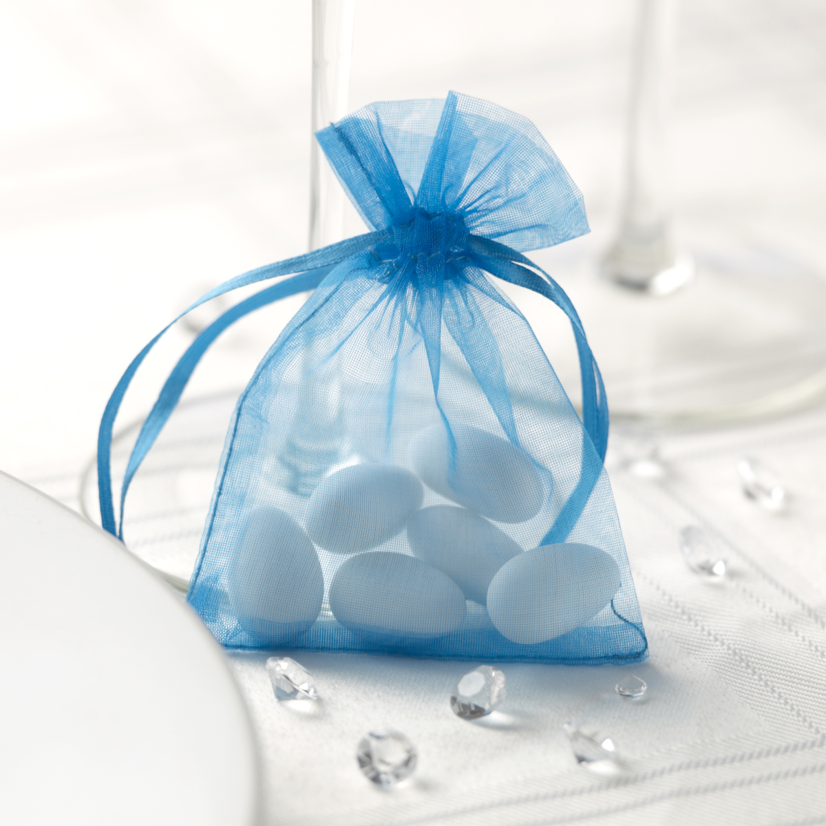 Organzasäckchen 10 Stück Türkis Nevity