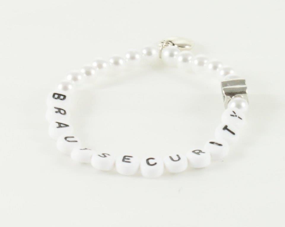Perlenarmband Creme / Brautsecurity