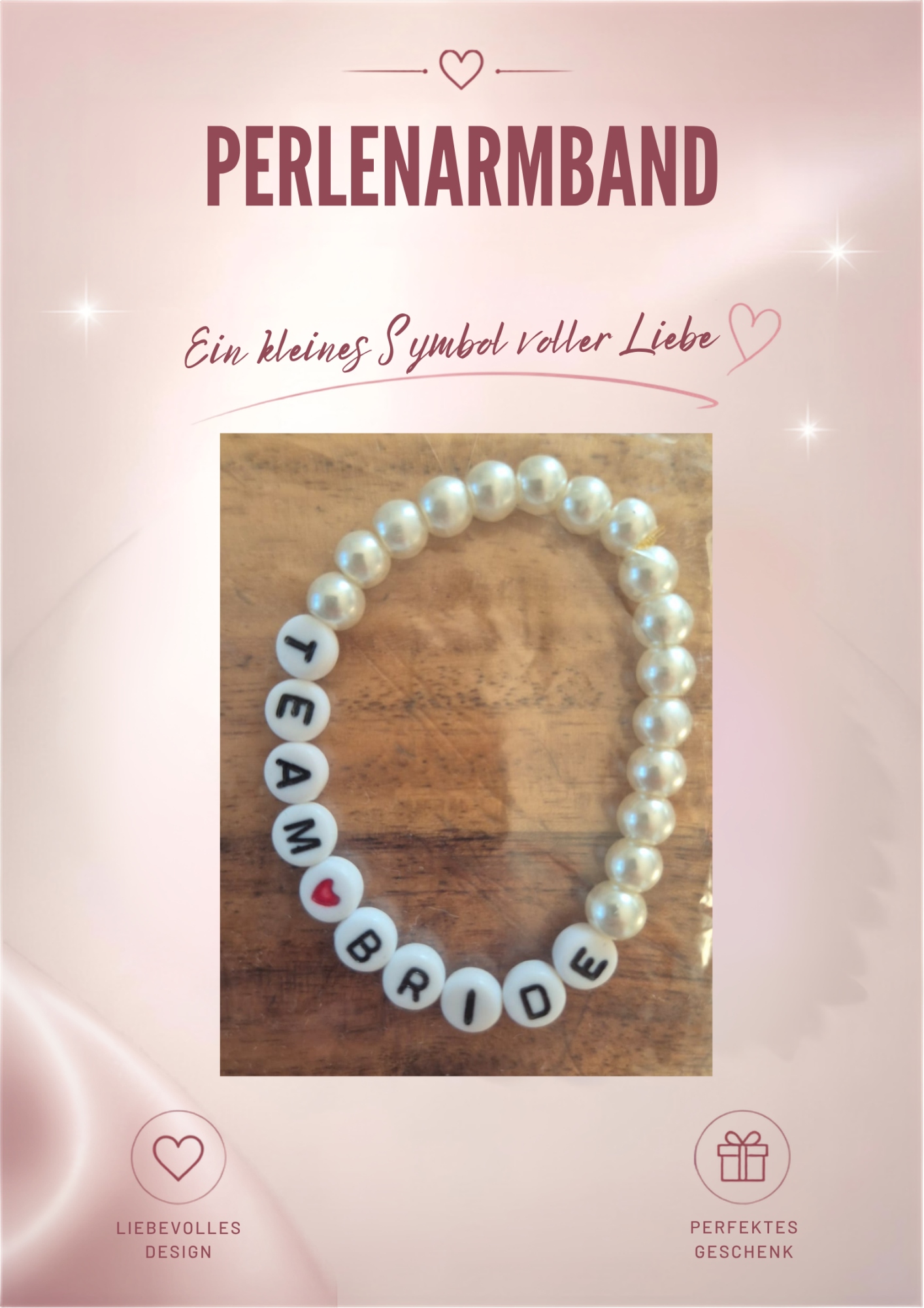 Perlenarmband Team Bride