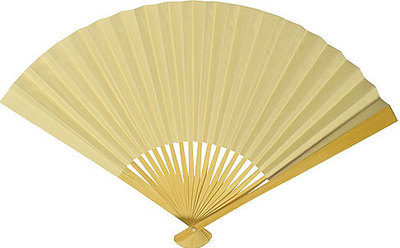 Premium Papierfächer Creme