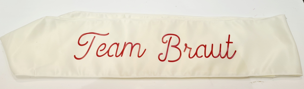 Schärpe Team Braut