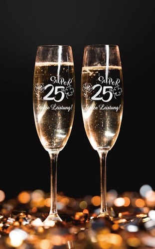 Sektgläser Silberne Hochzeit