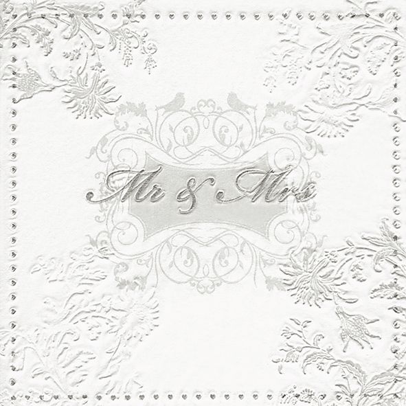 Servietten Mr. & Mrs. Silber