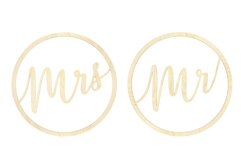 Sesselschilder-Set Mr. & Mrs.