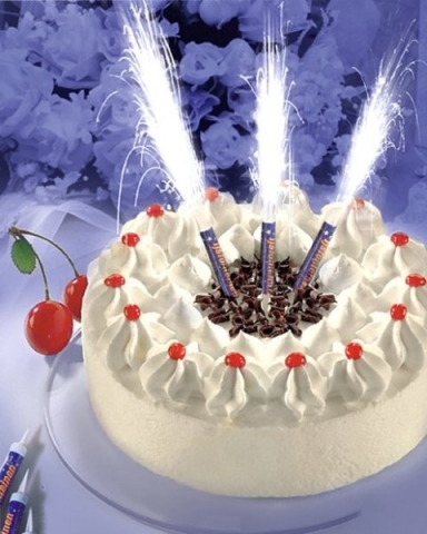 Sprühkerze 6 cm Gold