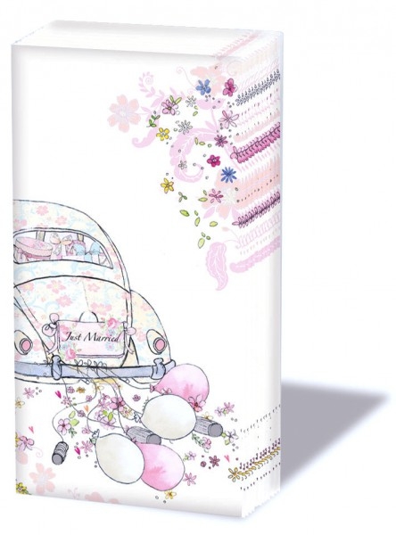Taschentücher Brautauto