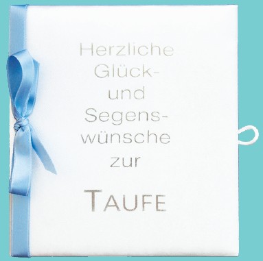 Taufbrief Elegant Blau