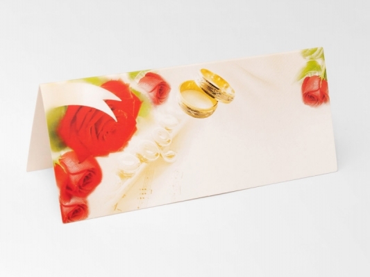 Tischkarte Rosen