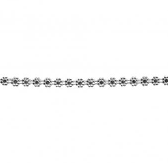 Wachsborte Blümchen Silber