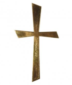 Wachsmotiv Kreuz Gold