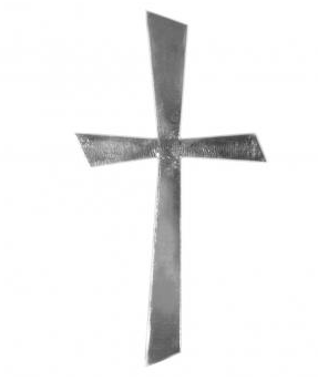 Wachsmotiv Kreuz Silber