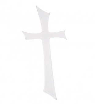 Wachsmotiv Kreuz Weiß