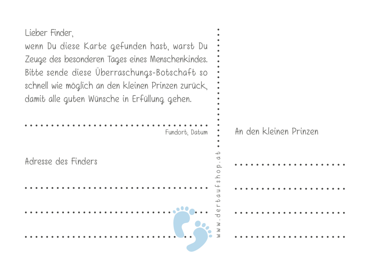 Ballonflugkarten Bub