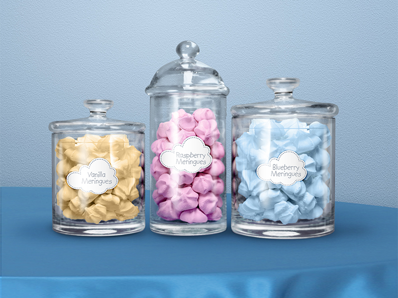 Candybaretiketten Wolke