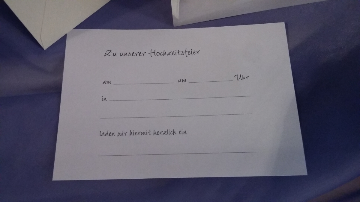 Einladungskarte Zur Hochzeit