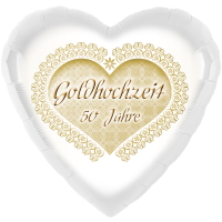Folienballon Goldene Hochzeit – mit Heliumfüllung