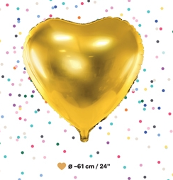 Folienballon Herz Gold