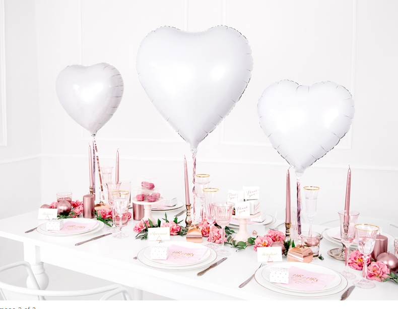 Folienballon Herz Weiß