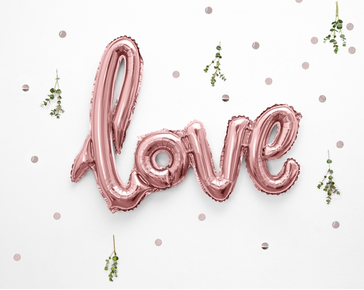 Folienballon LOVE Rosé Kinky