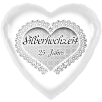Folienballon Silberhochzeit – mit Heliumfüllung