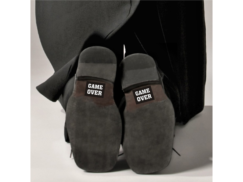 GAME OVER Schuh-Sticker