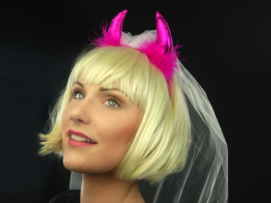 Haarreifen Teufelchen Pink