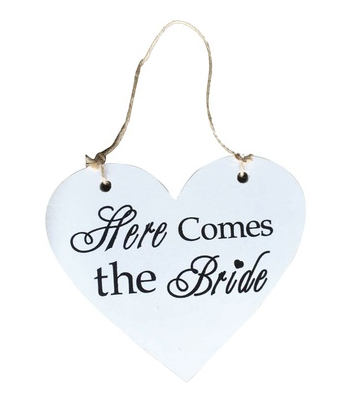 Herz "Here comes the bride"-Romantik