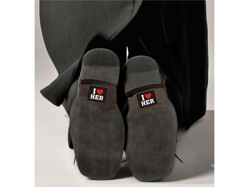 I LOVE HER Schuh-Sticker