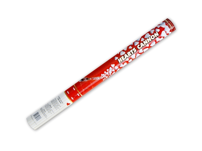 Konfettikanone White Hearts