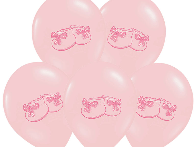 Luftballon Stiefelchen Rosa