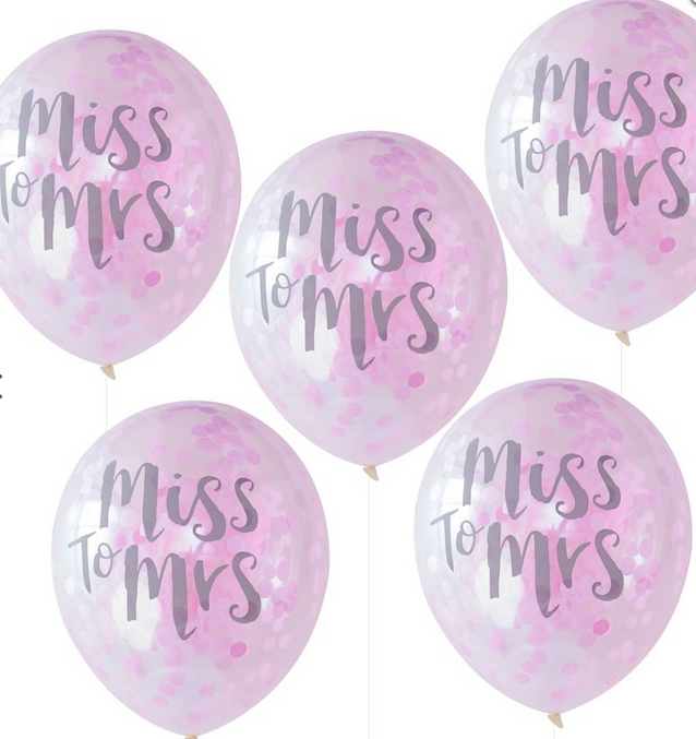 Luftballons Miss to Mrs