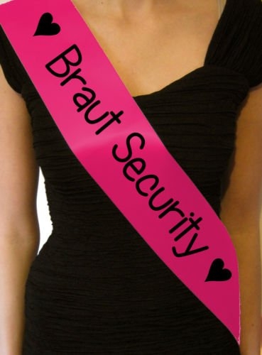 Schärpe Braut Security Pink oder Rosa