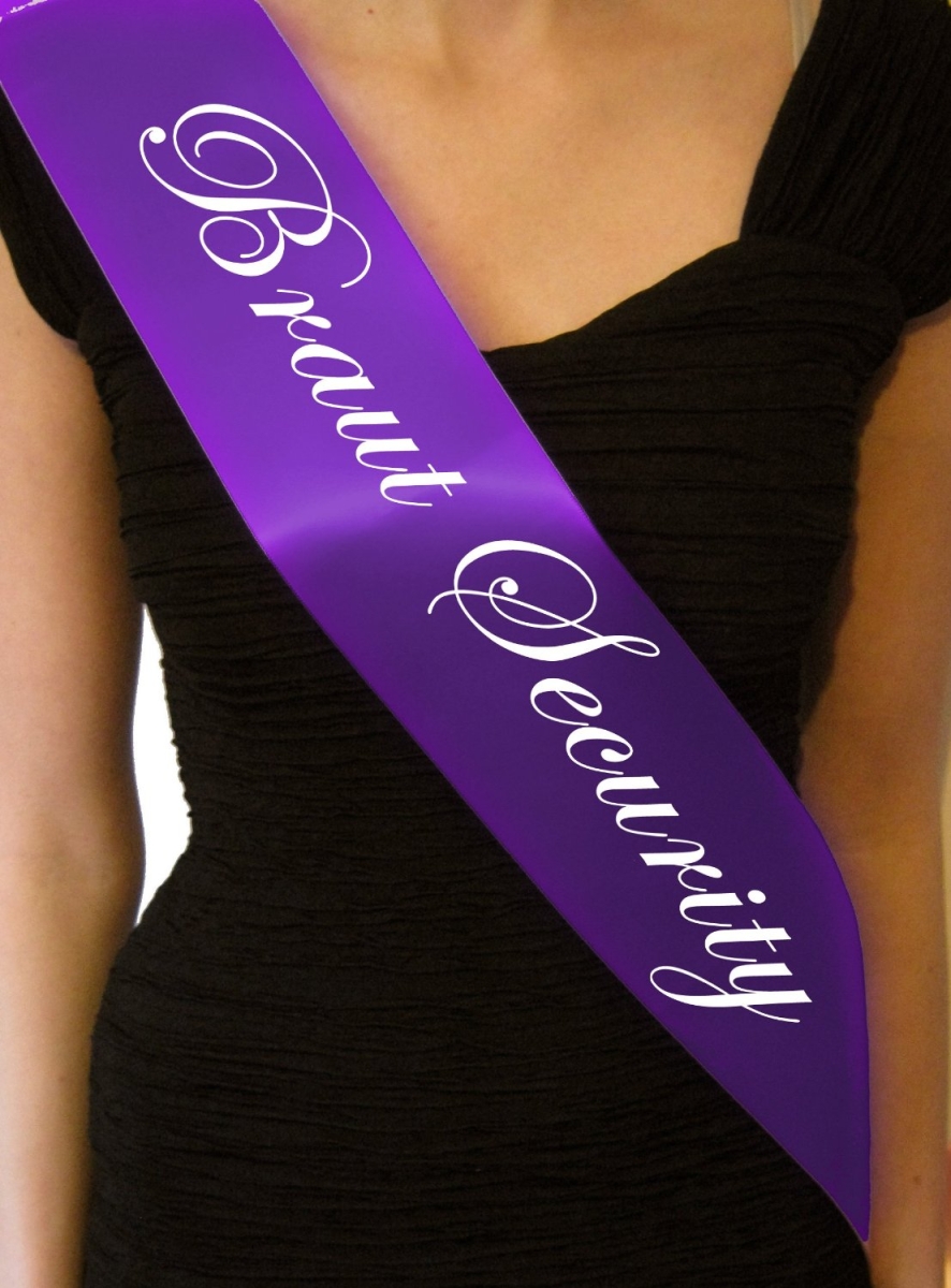 Schärpe Braut Security Simple Lila oder Rosa