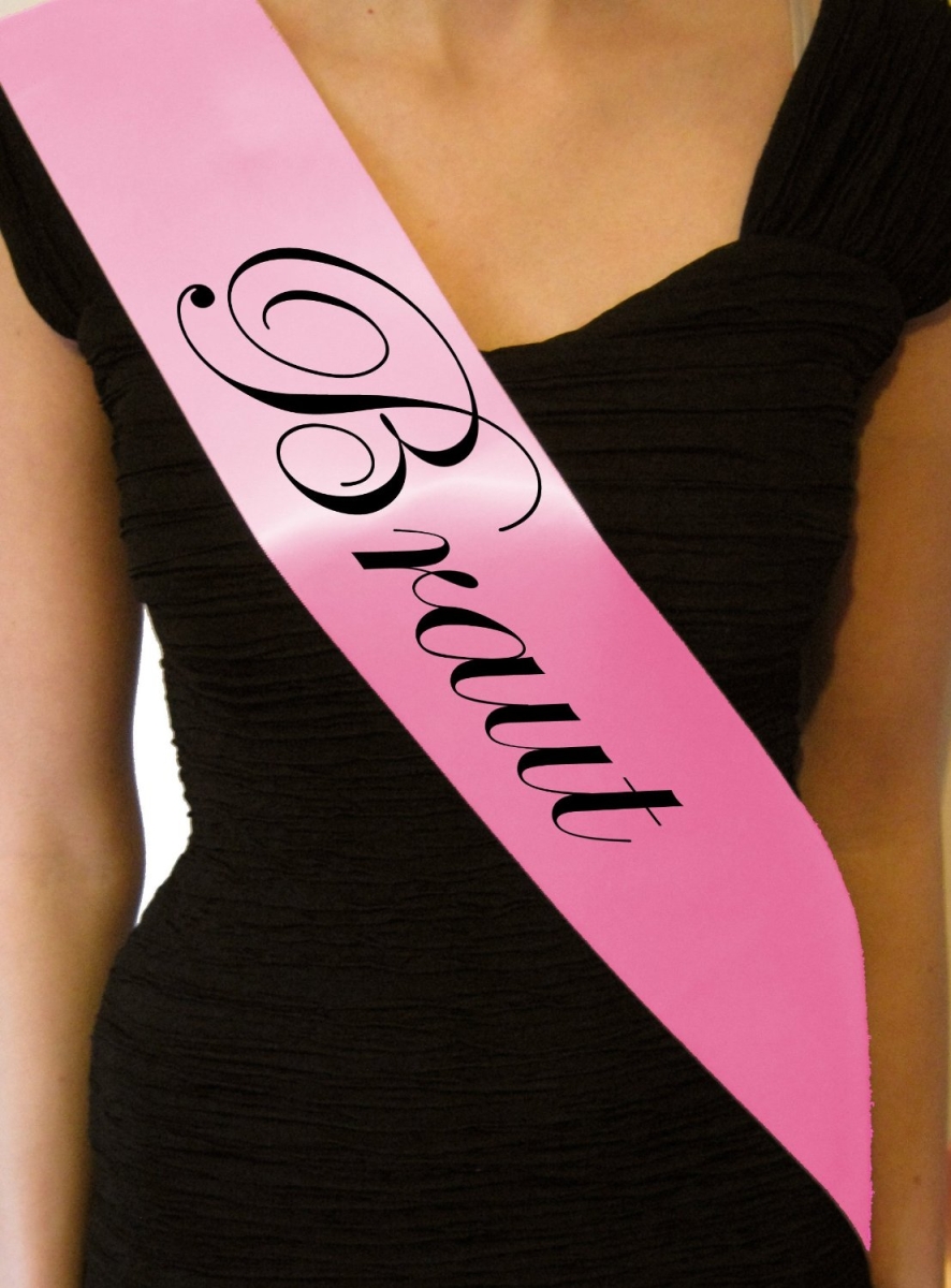 Schärpe Braut Simple Lila oder Rosa