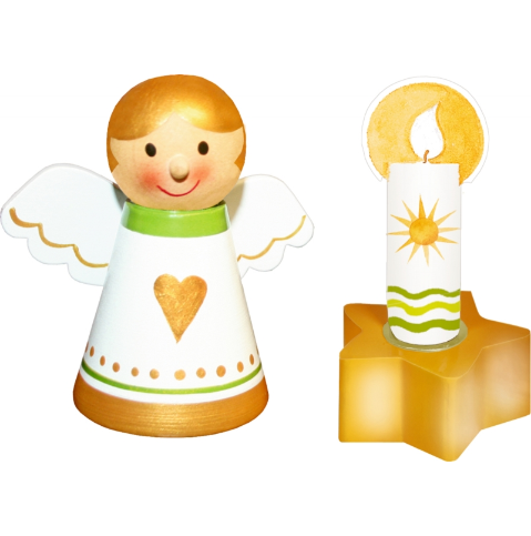 Schutzengel mit Kerzenhalter