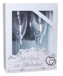 Sektgläser Silberne Hochzeit