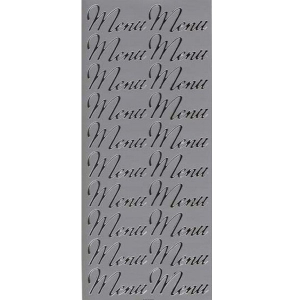 Sticker Menü Silber