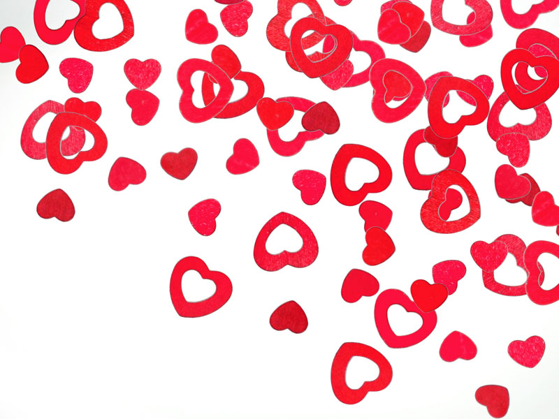 Streuteile Herzen bunt